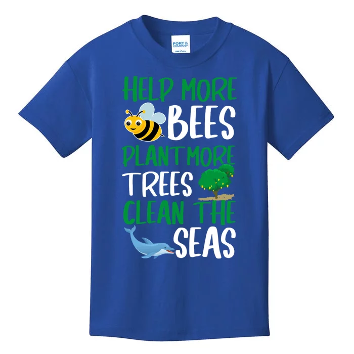 Plant More Trees Clean The Seas Climate Change Meaningful Gift Kids T-Shirt