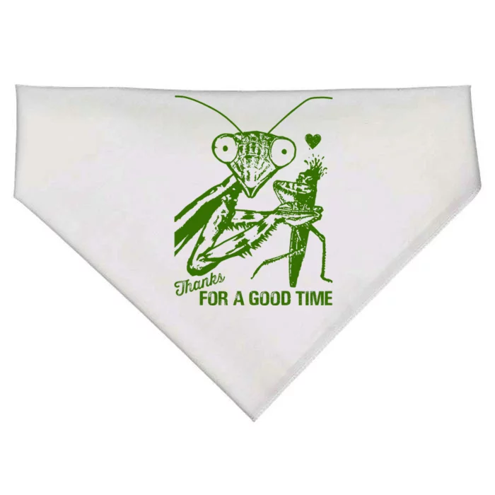 Praying Mantis Thanks For A Good Time Funny USA-Made Doggie Bandana