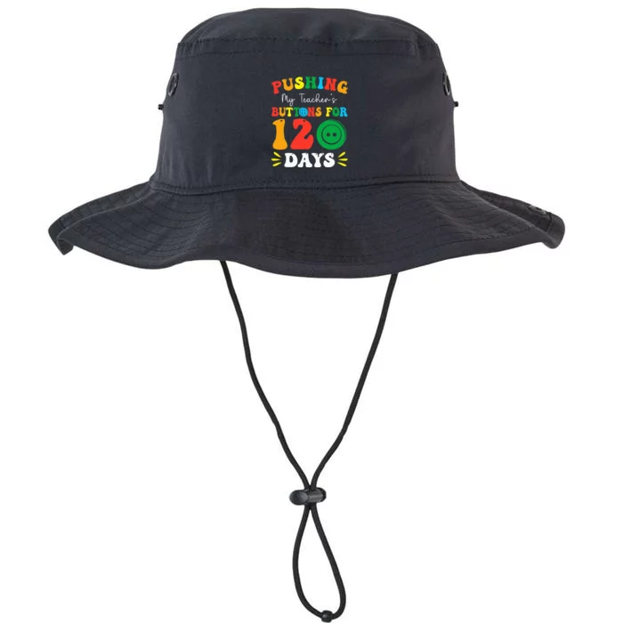 Pushing My Teacher's Buttons For 120 Days 120th Day School Legacy Cool Fit Booney Bucket Hat