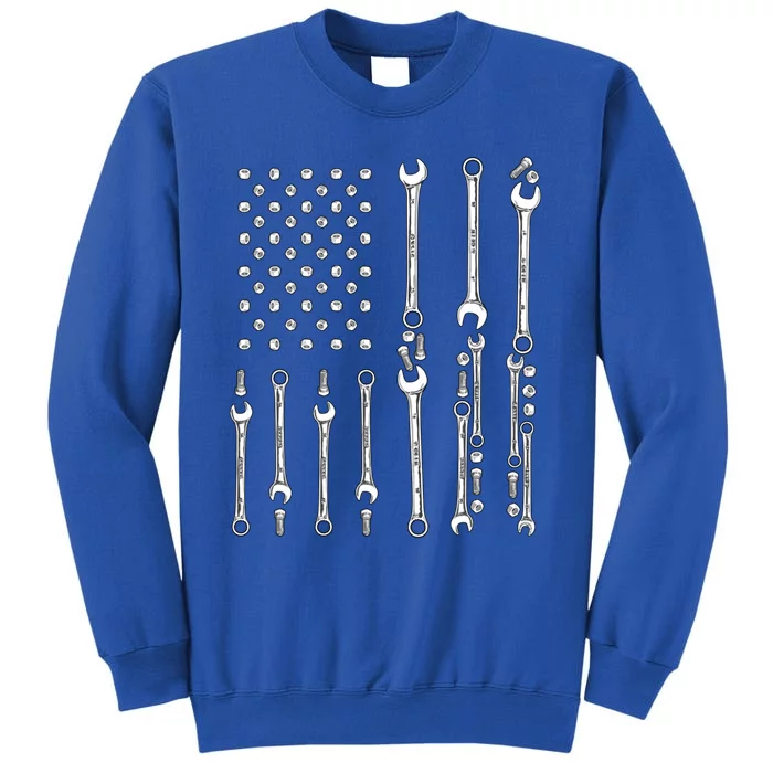 Patriotic Mechanic Tools Independence Day Usa Flag Gift Sweatshirt