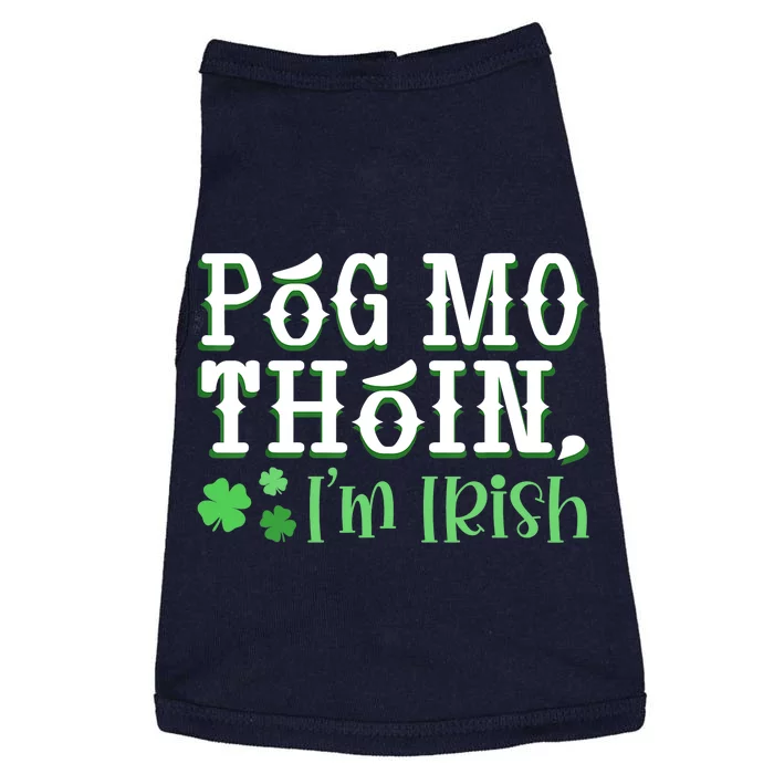 Póg Mo Thóin Funny Irish Gaelic Saying St Patricks Day Doggie Tank