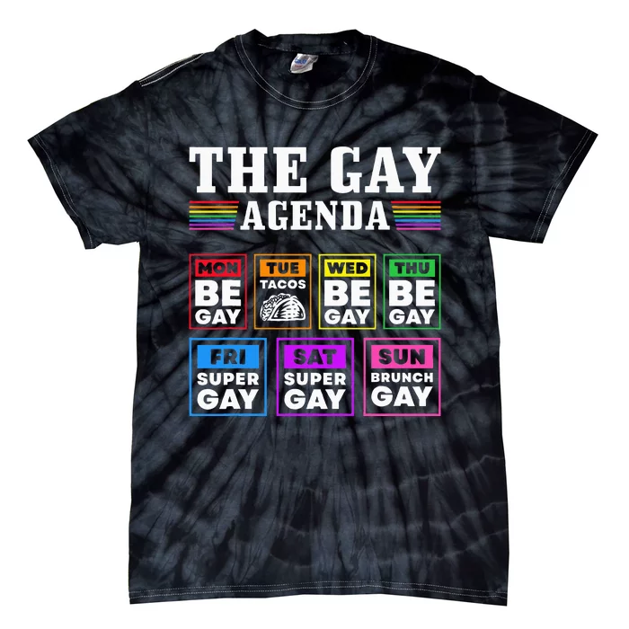 Pride Month The Gay Agenda Lgbtq Tie-Dye T-Shirt