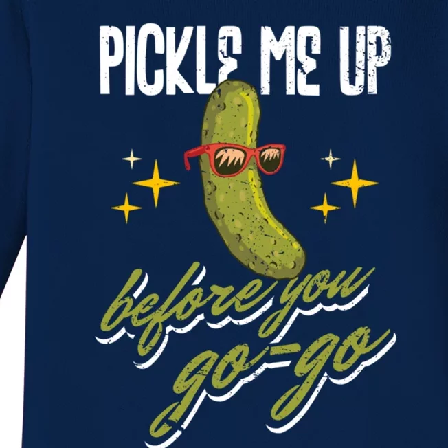 Pickle Me Up Before You Gogo Pickles Lover Cool Gift Baby Long Sleeve Bodysuit