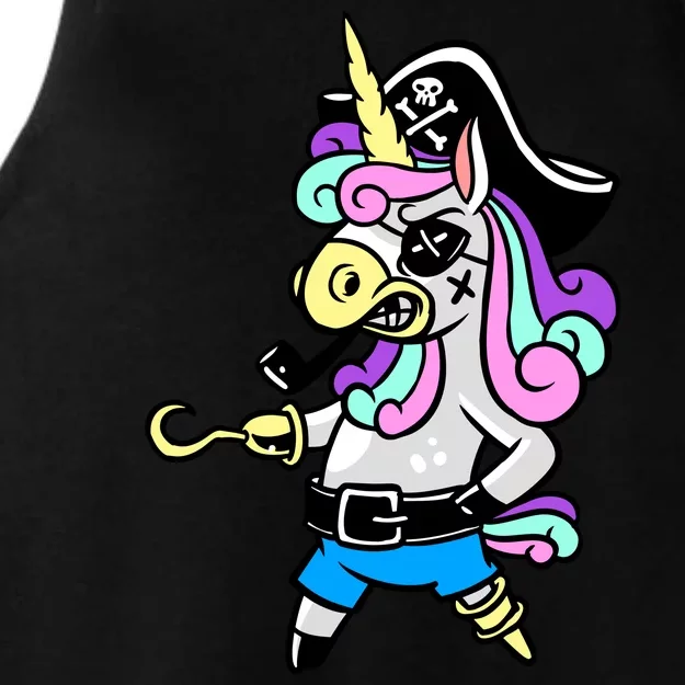 Pirate Magical Unicorn Ladies Tri-Blend Wicking Tank