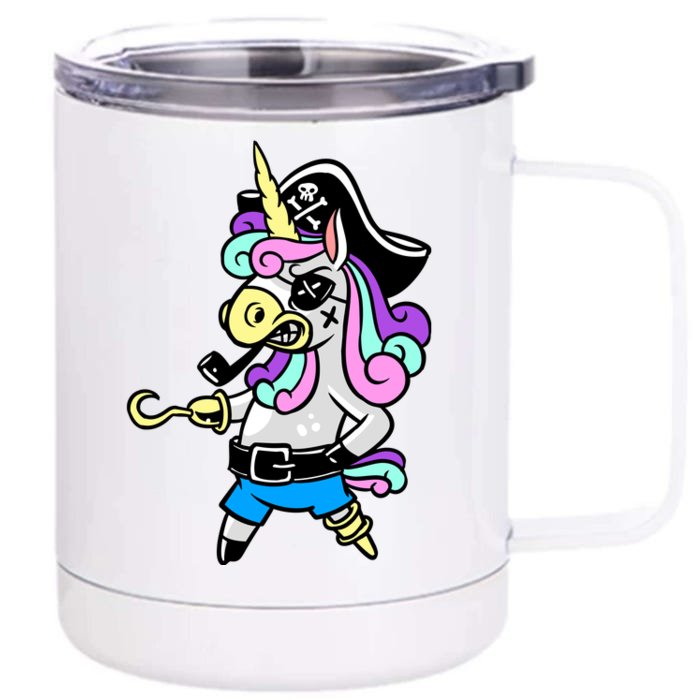 Pirate Magical Unicorn Front & Back 12oz Stainless Steel Tumbler Cup