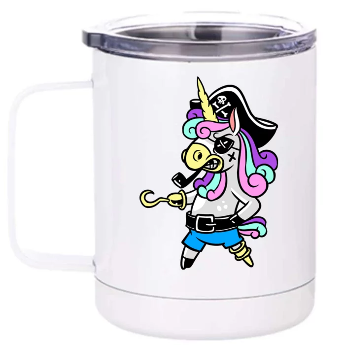 Pirate Magical Unicorn Front & Back 12oz Stainless Steel Tumbler Cup