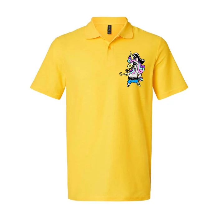 Pirate Magical Unicorn Softstyle Adult Sport Polo