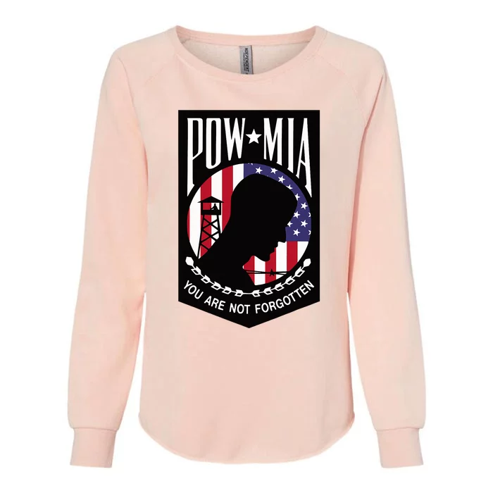 Pow Mia Usa Flag You Are Not Forgotten Womens California Wash Sweatshirt