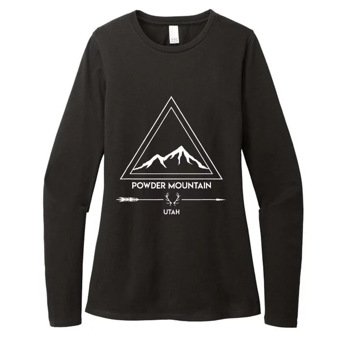 Powder Mountain Utah Ski Vacation Womens CVC Long Sleeve Shirt