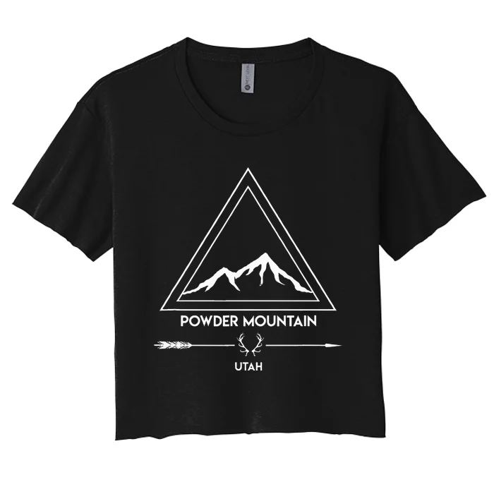 Powder Mountain Utah Ski Vacation Women's Crop Top Tee