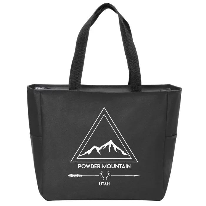 Powder Mountain Utah Ski Vacation Zip Tote Bag