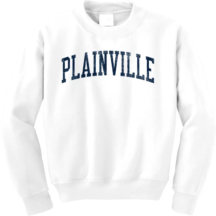 Plainville Ma Vintage Athletic Sports Kids Sweatshirt