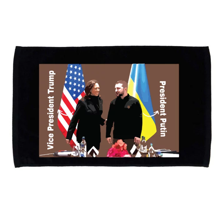 Political Meme Vice President Trump President Putin Microfiber Hand Towel