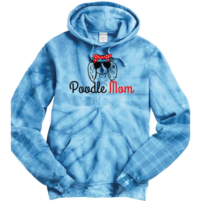 Poodle Mom Vintage Funny Cute Dog Poodle Mama Tie Dye Hoodie