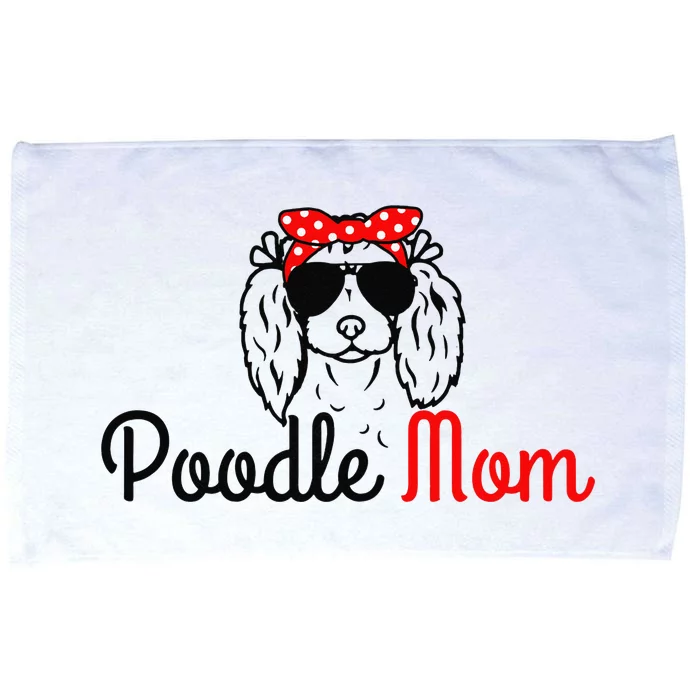 Poodle Mom Vintage Funny Cute Dog Poodle Mama Microfiber Hand Towel