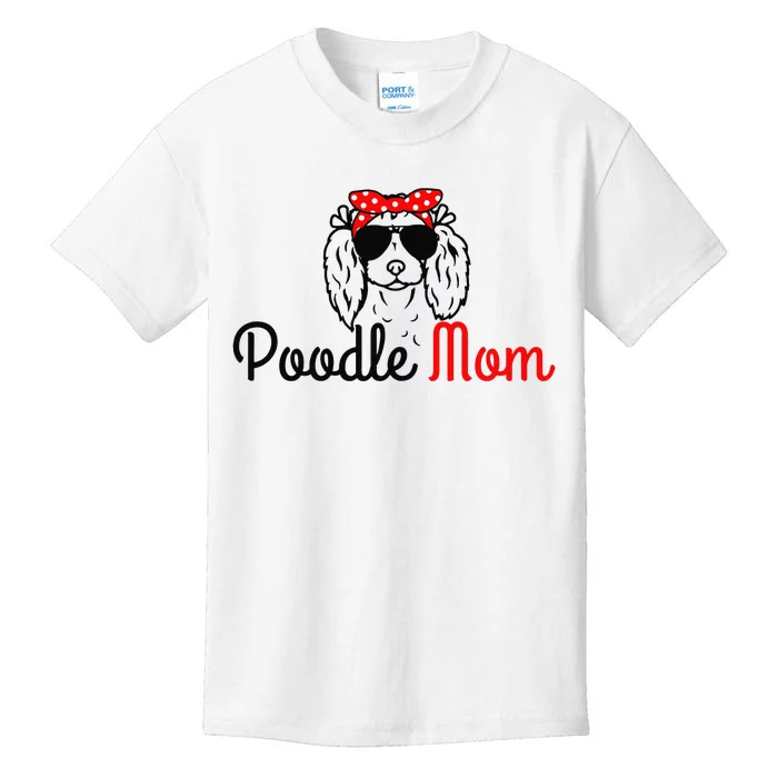 Poodle Mom Vintage Funny Cute Dog Poodle Mama Kids T-Shirt