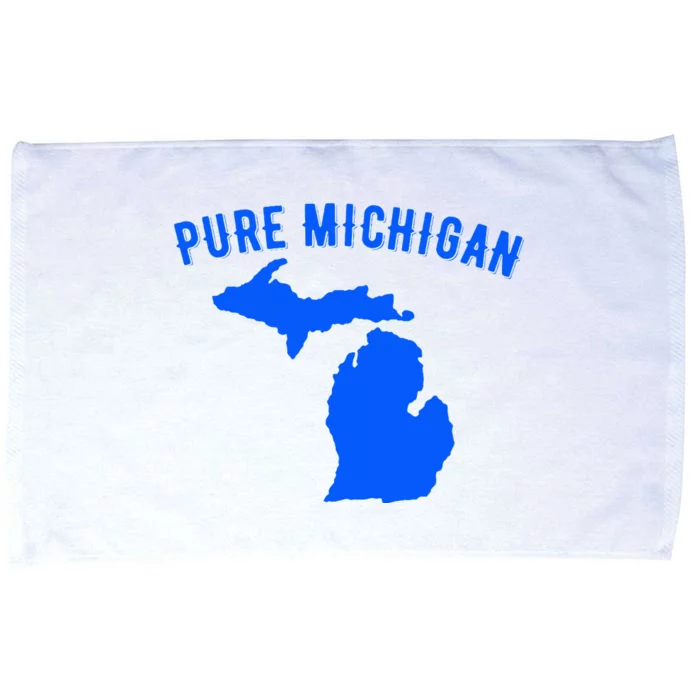 Pure Michigan Vacation Water Lake Fun Gift Idea Microfiber Hand Towel