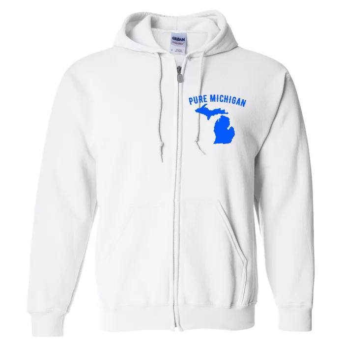 Pure Michigan Vacation Water Lake Fun Gift Idea Full Zip Hoodie