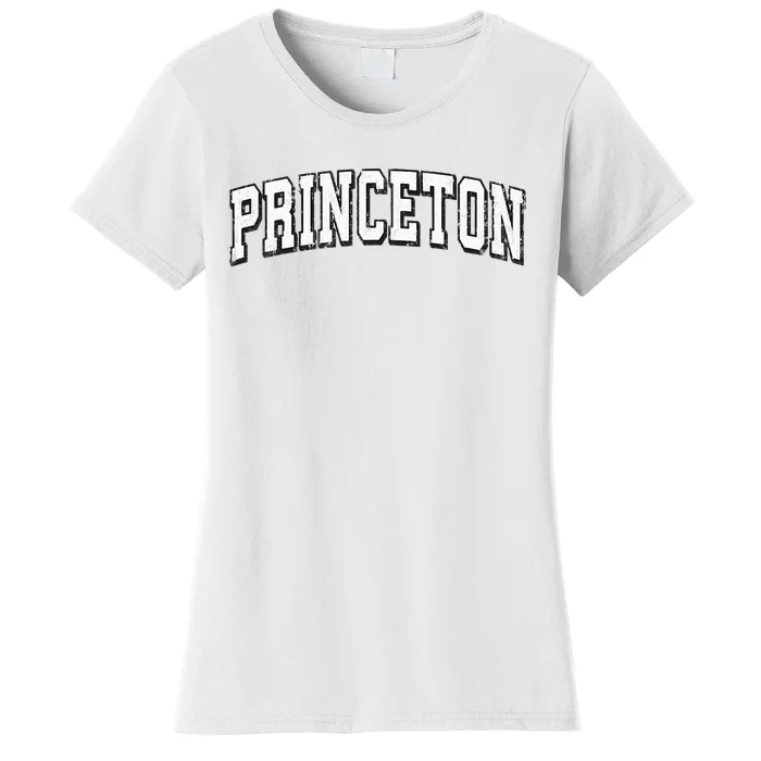 Princeton Massachusetts Vintage Athletic Sports B&W Print Women's T-Shirt