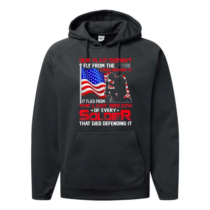 Patriotic Military Veteran Performance Fleece Hoodie