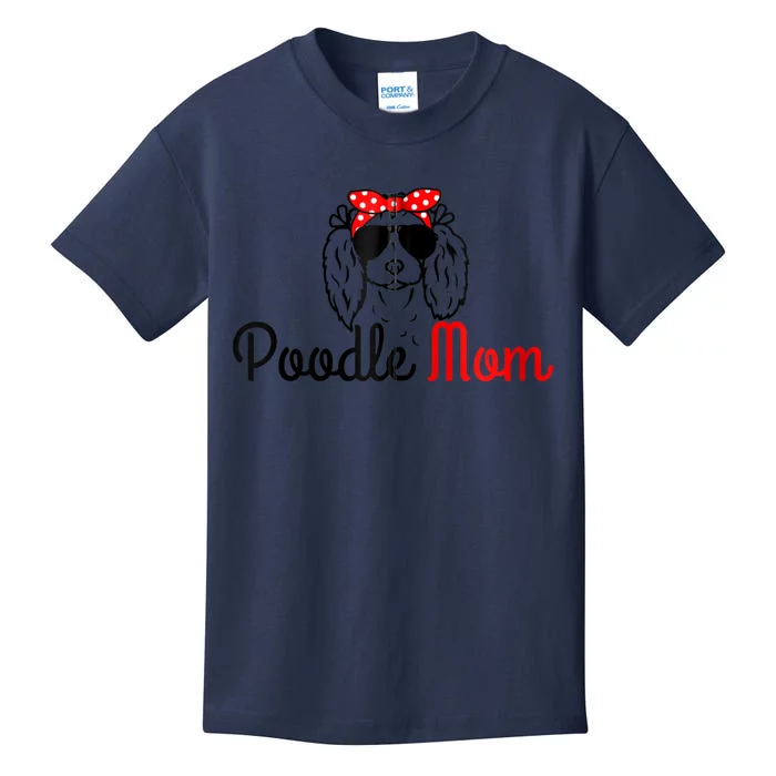 Poodle Mom Vintage Funny Cute Dog Poodle Mama Zip Hoodie Kids T-Shirt