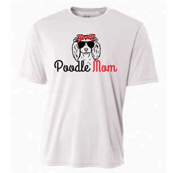 Poodle Mom Vintage Funny Cute Dog Poodle Mama Cooling Performance Crew T-Shirt