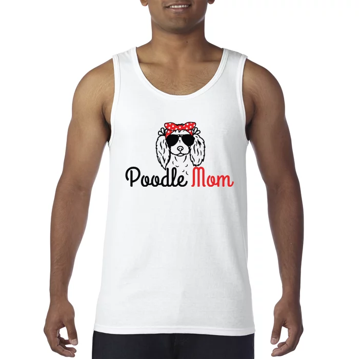 Poodle Mom Vintage Funny Cute Dog Poodle Mama Tank Top