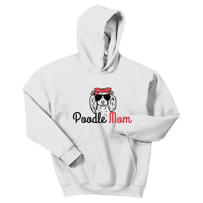 Poodle Mom Vintage Funny Cute Dog Poodle Mama Kids Hoodie