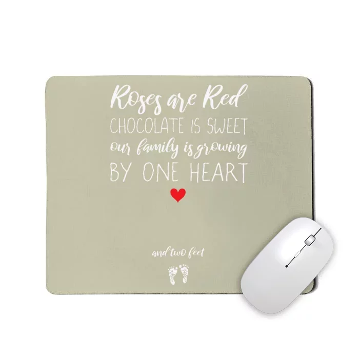 Pregnant Mom Valentine's Day Pregnancy Reveal Announcement Mousepad