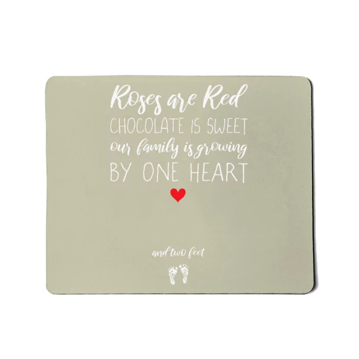 Pregnant Mom Valentine's Day Pregnancy Reveal Announcement Mousepad