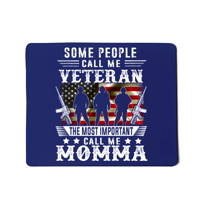 Proud Momma Veteran American Flag Gifts VeteranS Day Mousepad