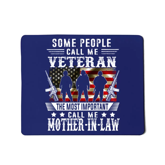 Proud Motherinlaw Veteran American Flag Tees VeteranS Day Mousepad