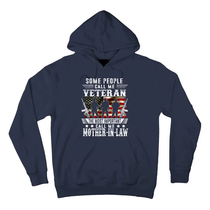 Proud Motherinlaw Veteran American Flag Tees VeteranS Day Tall Hoodie