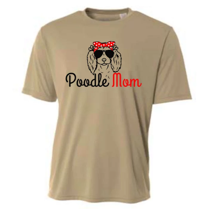 Poodle Mom Vintage Funny Cute Dog Poodle Mama Cooling Performance Crew T-Shirt