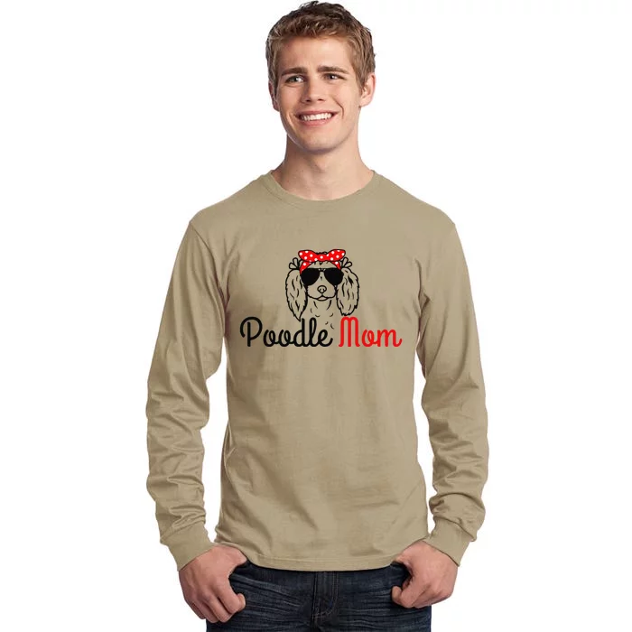 Poodle Mom Vintage Funny Cute Dog Poodle Mama Tall Long Sleeve T-Shirt