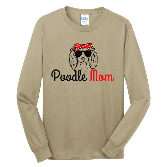 Poodle Mom Vintage Funny Cute Dog Poodle Mama Tall Long Sleeve T-Shirt