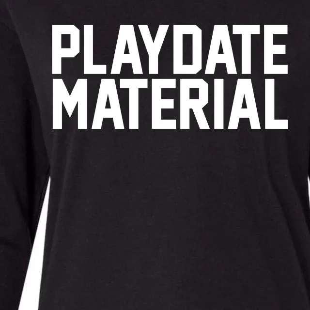 Playdate Material Valentine Womens Cotton Relaxed Long Sleeve T-Shirt