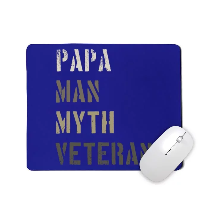 Papa Myth Veteran Cool Gift Gift For Retired Military Mousepad