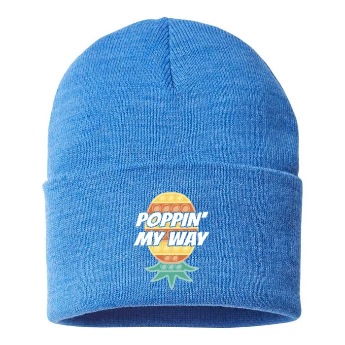 Poppin' My Way Gift Upside Down Pineapple Gift Swingers Cute Gift Sustainable Knit Beanie