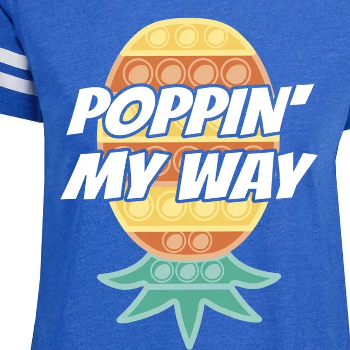 Poppin' My Way Gift Upside Down Pineapple Gift Swingers Cute Gift Enza Ladies Jersey Football T-Shirt