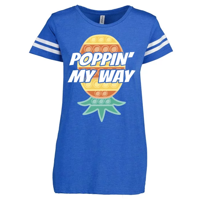 Poppin' My Way Gift Upside Down Pineapple Gift Swingers Cute Gift Enza Ladies Jersey Football T-Shirt