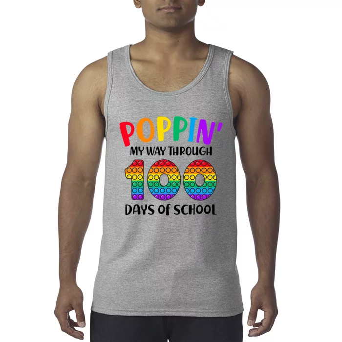 Poppin My Way Through 100 Days Of School Kids 100th Day Pop Tank Top