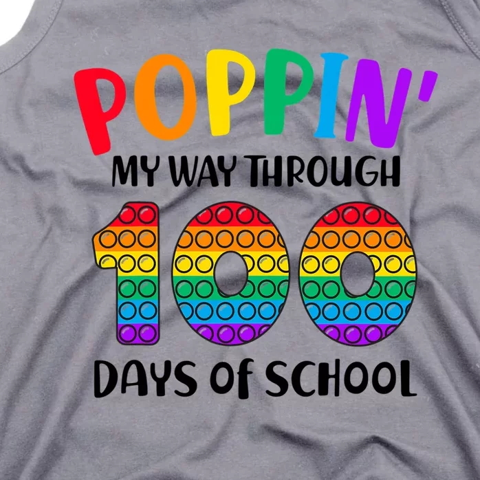 Poppin My Way Through 100 Days Of School Kids 100th Day Pop Tank Top