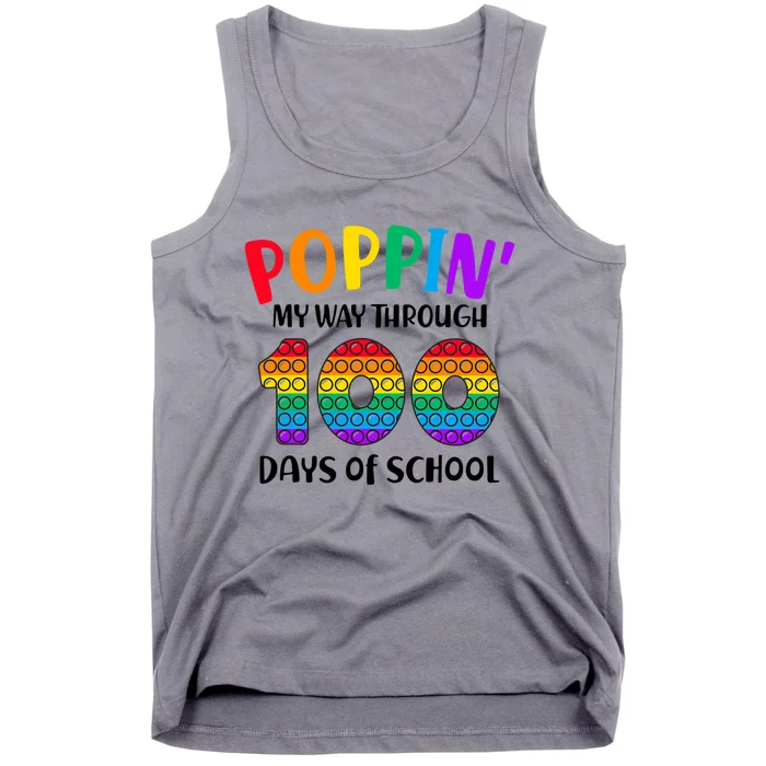 Poppin My Way Through 100 Days Of School Kids 100th Day Pop Tank Top