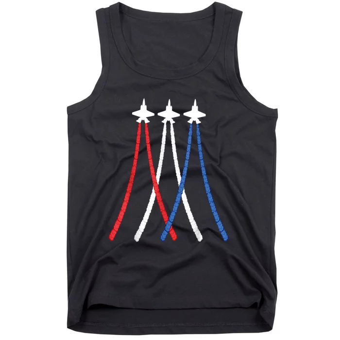 Patriotic Men Women And Kids 4th Of July Fighter Jets Tank Top