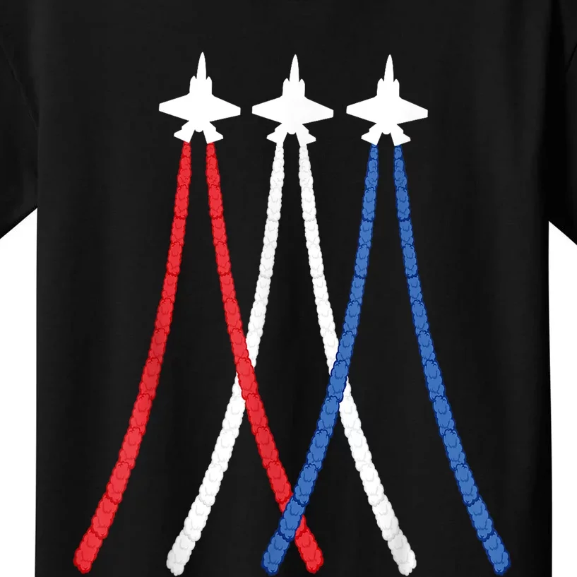 Patriotic Men Women And Kids 4th Of July Fighter Jets Kids T-Shirt