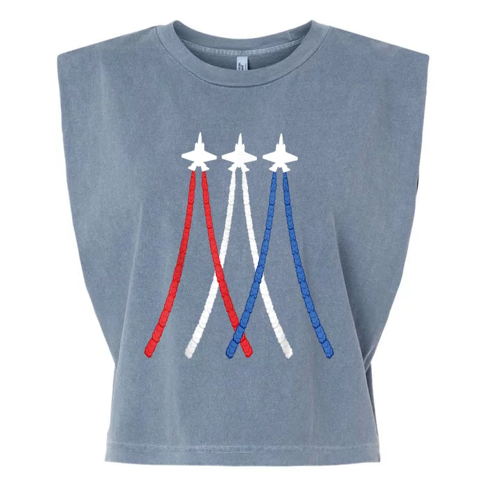 Patriotic Men Women And Kids 4th Of July Fighter Jets Garment-Dyed Women's Muscle Tee