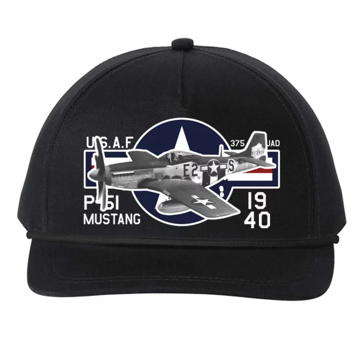 P51 Mustang Ww2 Snapback Five-Panel Rope Hat