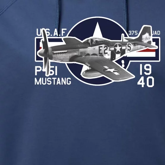 P51 Mustang Ww2 Performance Fleece Hoodie