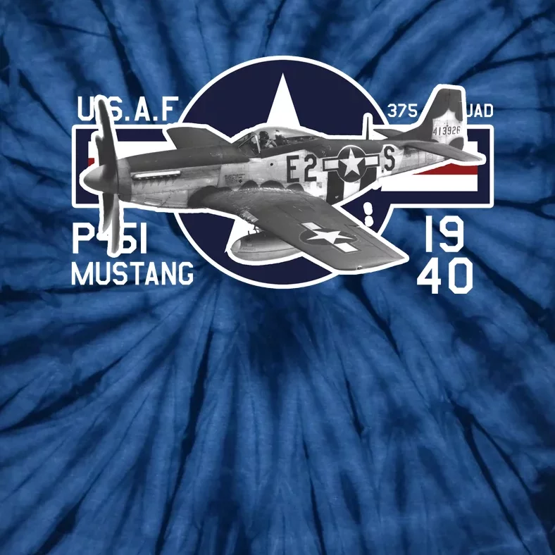 P51 Mustang Ww2 Tie-Dye T-Shirt